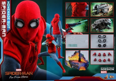 HOT TOYS | Spider-Man: Far From Home Movie Masterpiece Actionfigur 1/6 Spider-Man (Homemade Suit) 29 cm