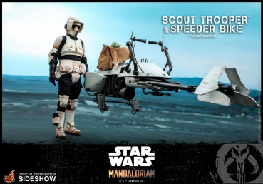 |HOT TOYS - Star Wars - The Mandalorian - Scout Trooper & Speeder Bike