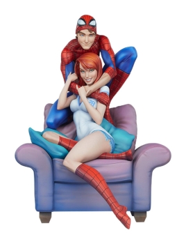 SIDESHOW | Marvel Maquette Spider-Man & Mary Jane by J. Scott Campbell 32 cm