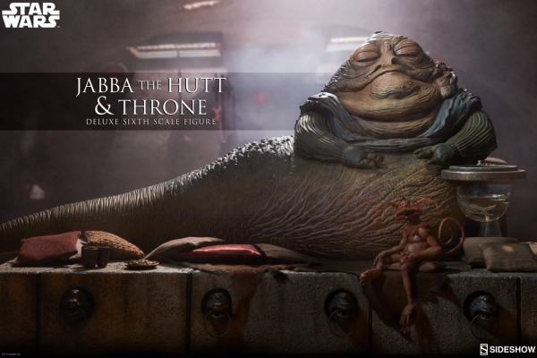 Star Wars Episode VI Actionfigur 1/6 Jabba the Hutt & Throne Deluxe 34 cm