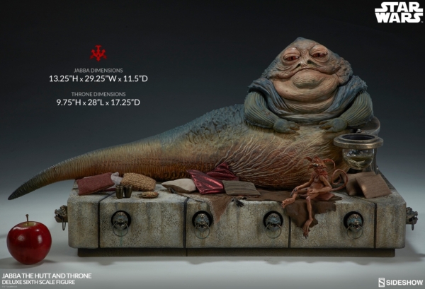 Star Wars Episode VI Actionfigur 1/6 Jabba the Hutt & Throne Deluxe 34 cm