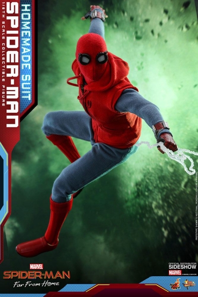 HOT TOYS | Spider-Man: Far From Home Movie Masterpiece Actionfigur 1/6 Spider-Man (Homemade Suit) 29 cm