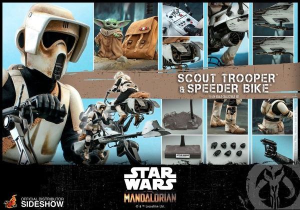 |HOT TOYS - Star Wars - The Mandalorian - Scout Trooper & Speeder Bike